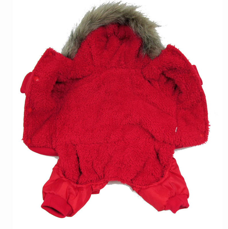 Spot Cross-Border Pet Clothes, Air Force Clothes, One-Piece Four-Legged Cotton Coat, Teddy Winter Small Size Dogs Dog Clothes