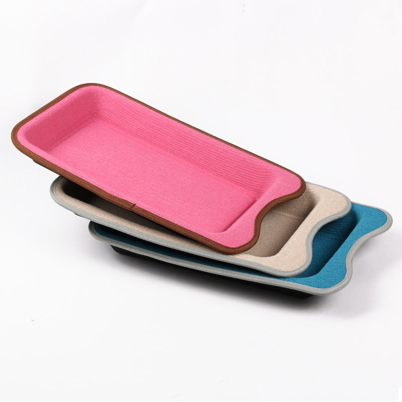 Meadaly pet non-slip grinding claw velvet nest small and medium sized cartoon square cat nest EVA wear-resistant anti-scratch nest catnip