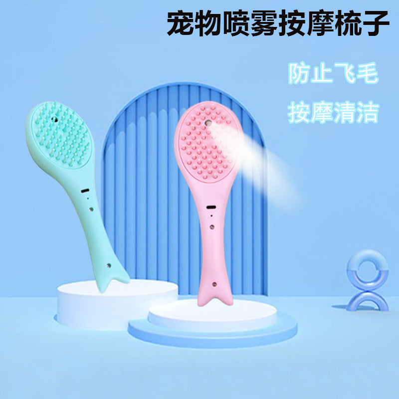 Pet Spray Massage Comb Steam Comb Brush Cat Hair Cleaner Cat Dog Hair Free Bath Cat Comb