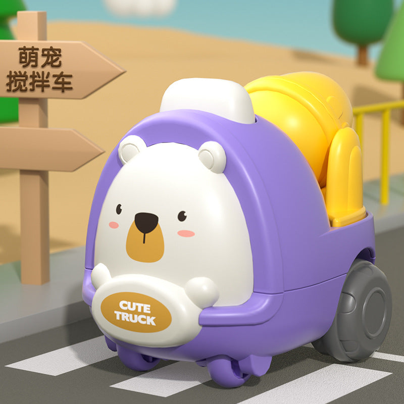 Explosions of children's toys cartoon tiger cute pet inertia force ejection toy car hot supply wholesale generation