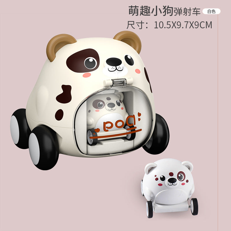 Explosions of children's toys cartoon tiger cute pet inertia force ejection toy car hot supply wholesale generation