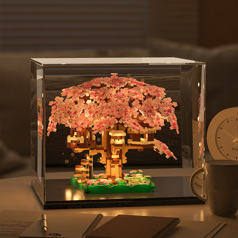 Cherry Blossom Tree Jihui M2109 Building Blocks Assembled Children's Toys Educational Boys and Girls Valentine's Day Gift Cross-border