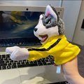 Cross-border children plush boxing husky net red doll interactive trick two ha children toy gift hand doll