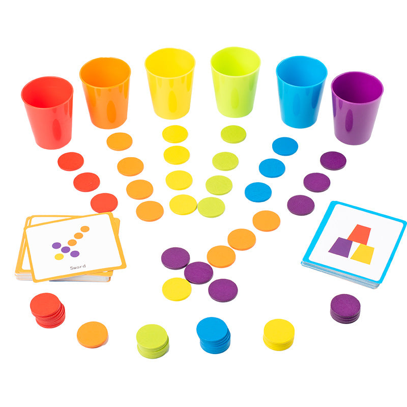 Stacking Cups Jenga Color Classification Logic Concentration Training Toy Kidsren's Competitive Interactive Game Stacking Cups