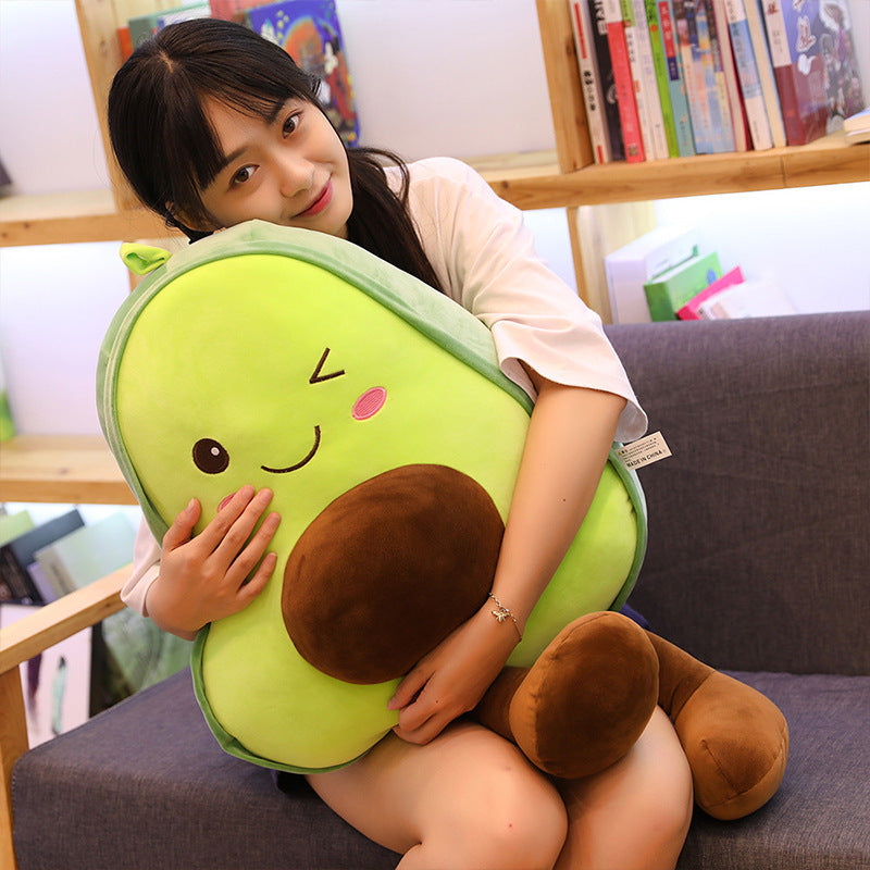 Down Cotton Avocado Doll Pillow Soft Stuffed Toy Sleeping Pillow Children Girls Birthday Gift Large Rag Doll