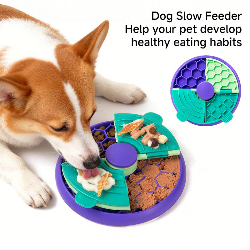 Multi-Layer Pet Slow Feeder Bowl Anti-Choke Licking Mat Puzzle
