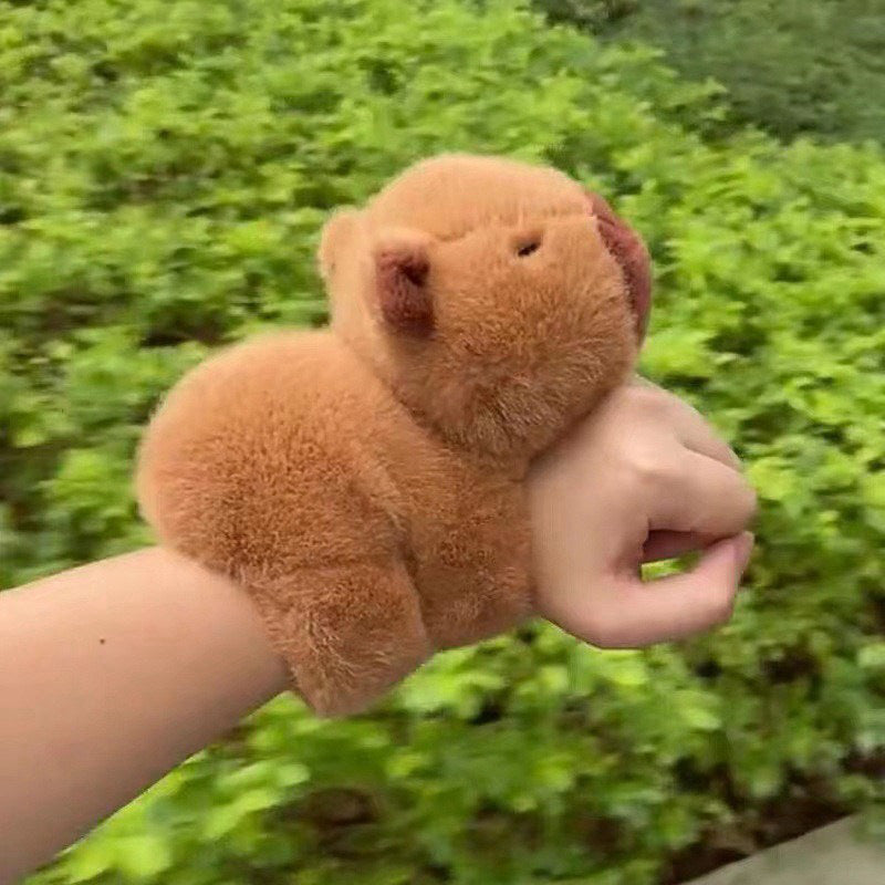 Cute pet capabala capybara snap ring bracelet plush toy doll doll gift grab machine baby