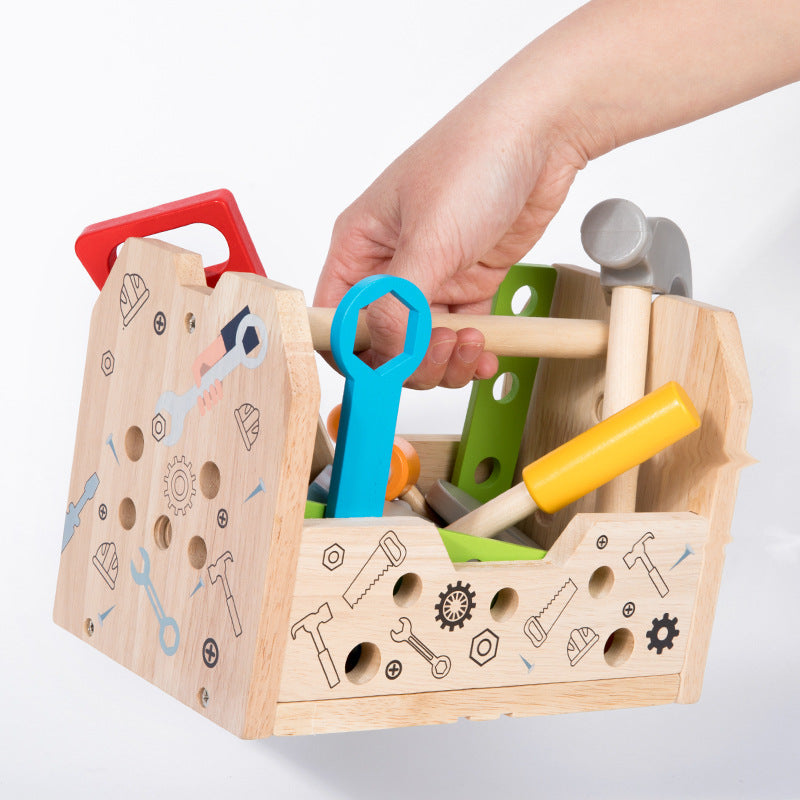 Muzhile children's three-in-one maintenance tool table simulation educational toy nut removal screw boys and girls