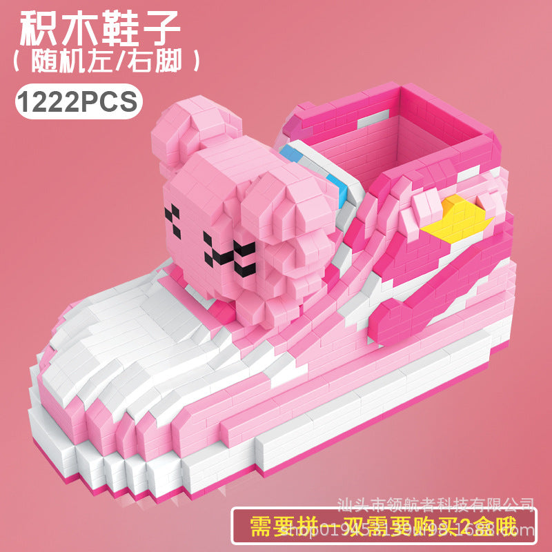 M1016 Jihui Strawberry Bear M1020 Building Blocks Assembled Toys Girls Children's Puzzle M1015 Gift Cross-border