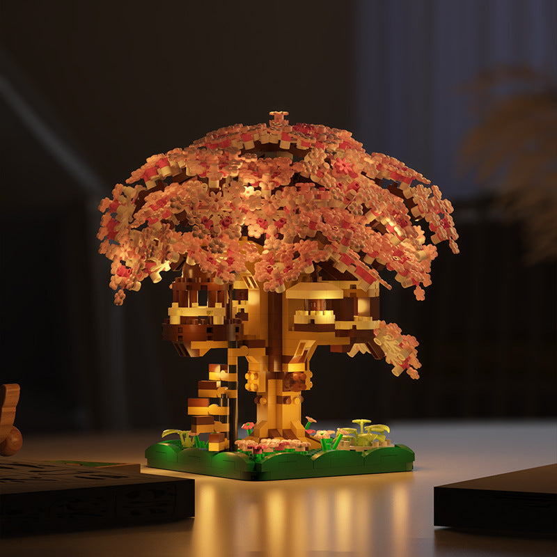 Cherry Blossom Tree Jihui M2109 Building Blocks Assembled Children's Toys Educational Boys and Girls Valentine's Day Gift Cross-border