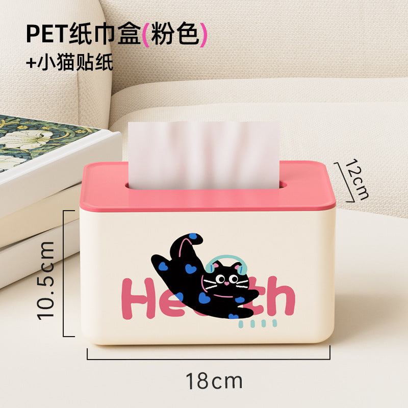 Dopamine Tissue Box, Living Room Tissue Box, Wholesale Household Coffee Table High-Value Decorative Piece, Plastic Napkin Storage Box