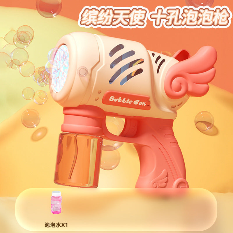New net red shaking head unicorn automatic bubble machine children's hand-held bubble gun stick toy stall wholesale