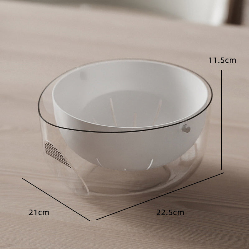 Double-Layer Pet Kitchen Sink with Draining Basket for Washing Vegetables, Fruit Strainer, Rice Washing and Draining Tool