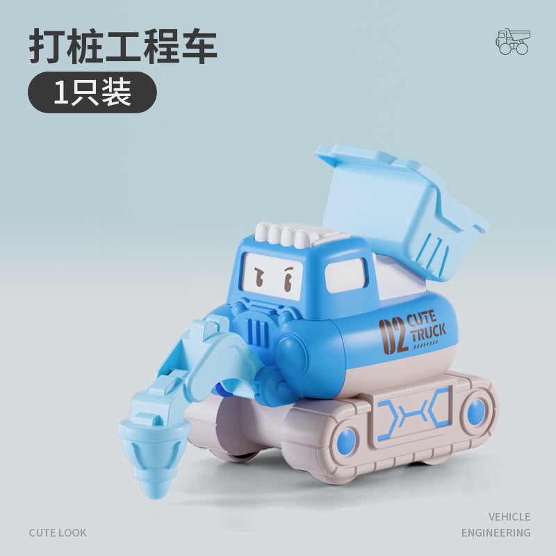 Explosions of children's toys cartoon tiger cute pet inertia force ejection toy car hot supply wholesale generation
