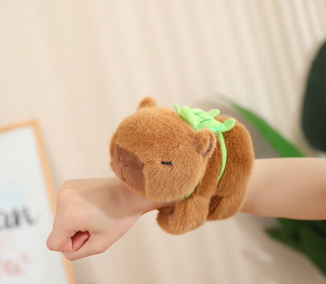 Cute pet capabala capybara snap ring bracelet plush toy doll doll gift grab machine baby