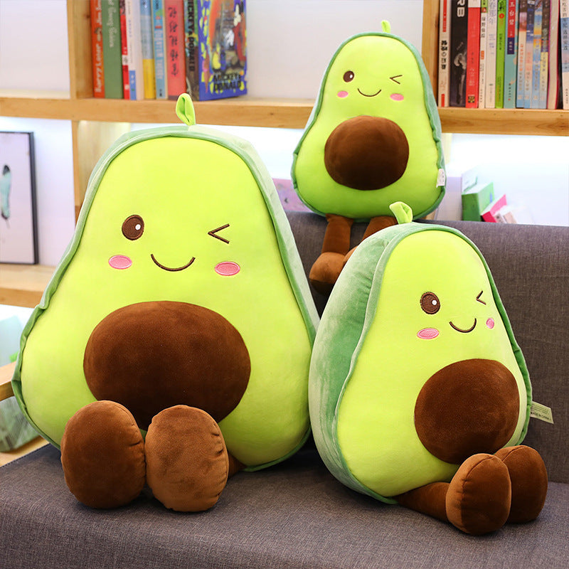 Down Cotton Avocado Doll Pillow Soft Stuffed Toy Sleeping Pillow Children Girls Birthday Gift Large Rag Doll