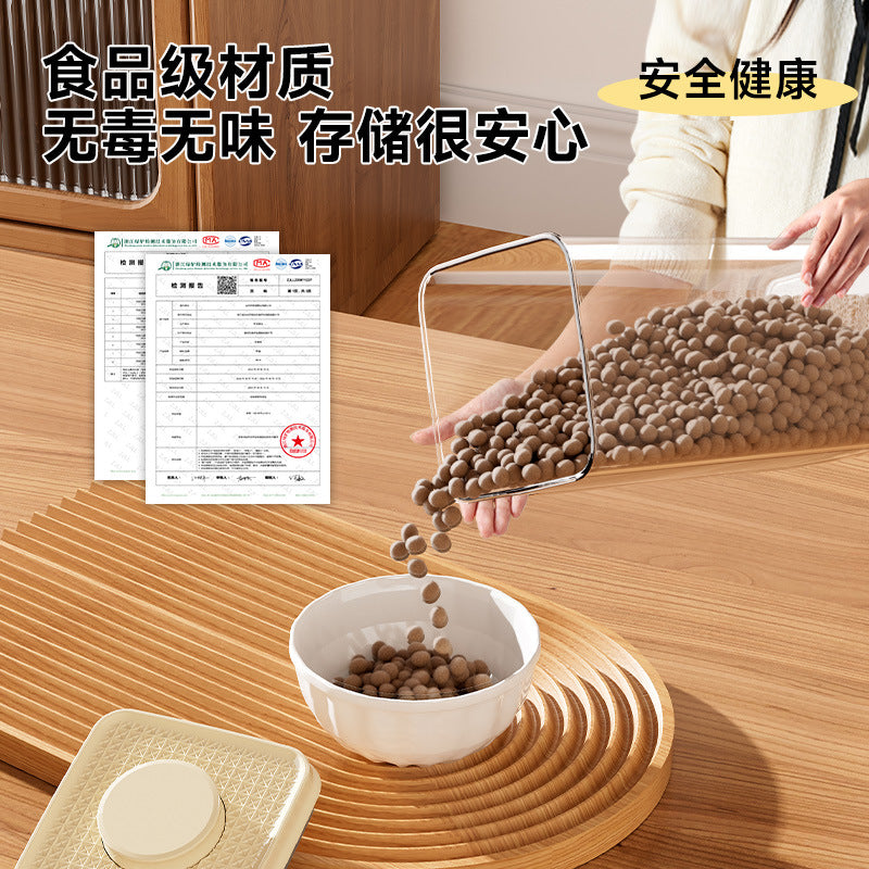 Cat Food Storage Tank, Household Moisture-Proof Pet Snack Storage Tank, Large-Capacity Cat Feed Sealed Tank, Plastic