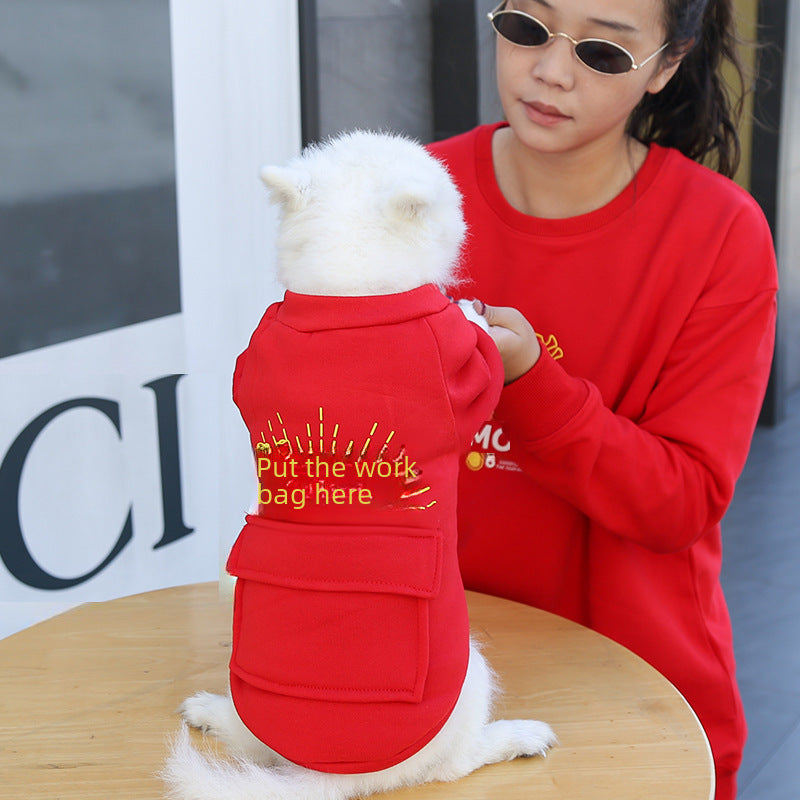 New Year's Clothing, Pet Dog and Cat Clothes, Small, Medium and Large Dog French Bulldog, Autumn and Winter Dog Clothing, Cat Supplies, Factory Direct Sales