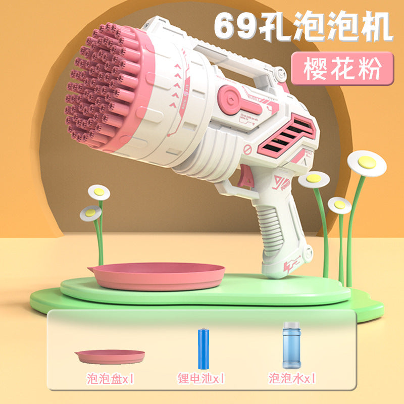 New net red shaking head unicorn automatic bubble machine children's hand-held bubble gun stick toy stall wholesale