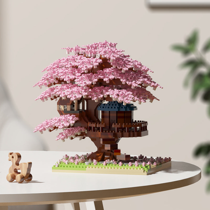 Cherry Blossom Tree Jihui M2109 Building Blocks Assembled Children's Toys Educational Boys and Girls Valentine's Day Gift Cross-border
