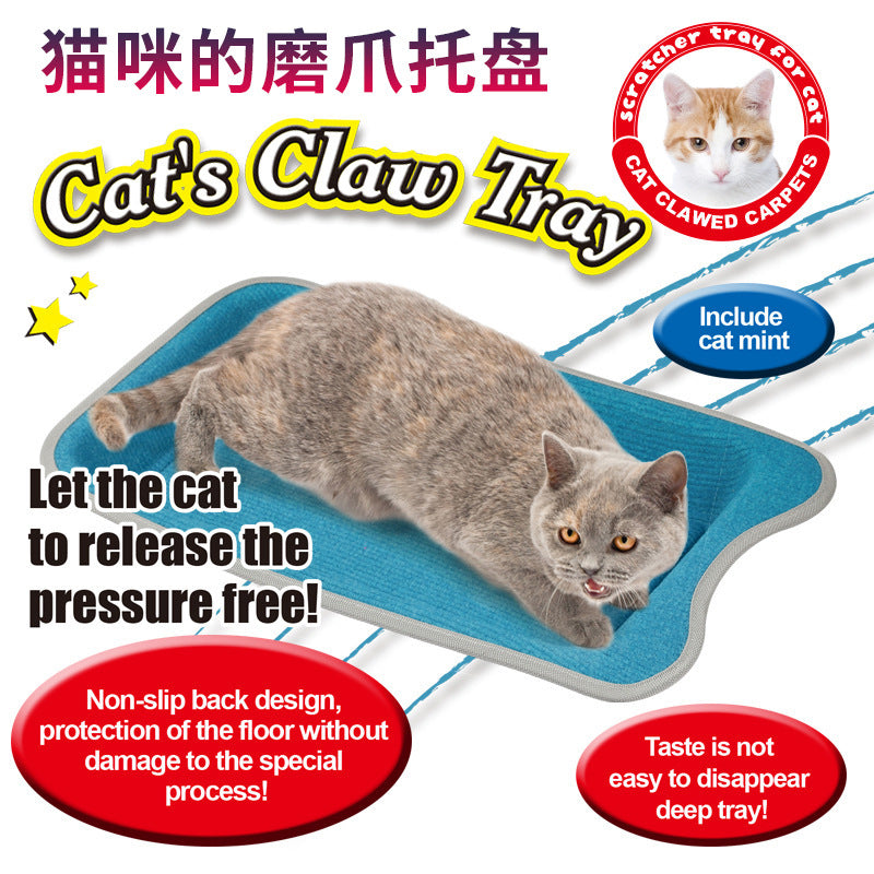 Meadaly pet non-slip grinding claw velvet nest small and medium sized cartoon square cat nest EVA wear-resistant anti-scratch nest catnip