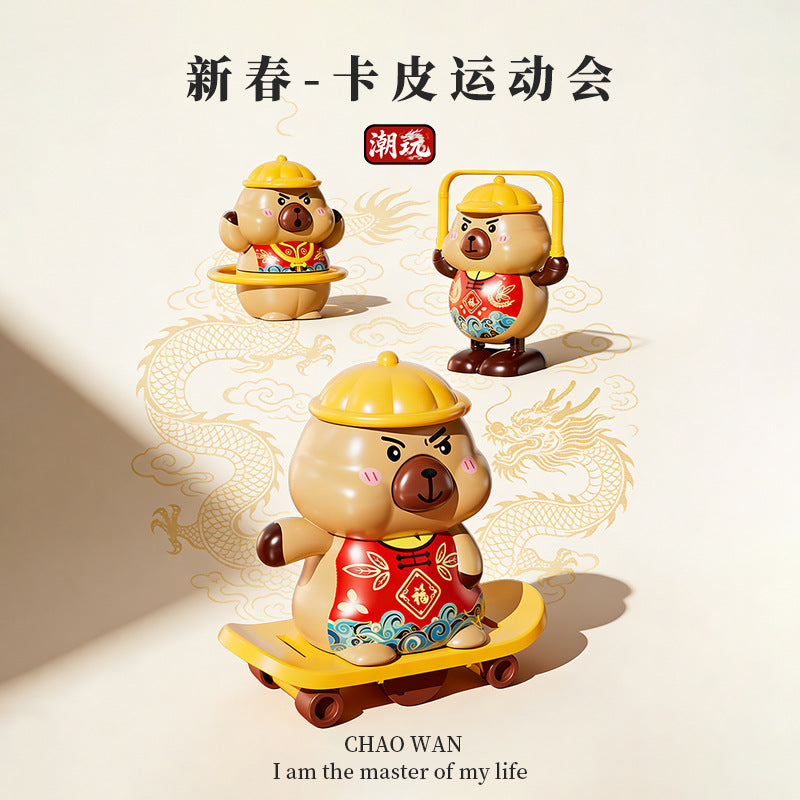 2026 New Model Capybara Wind-Up Toy for Children, Creative Educational Cartoon Fun Wind-Up Toy