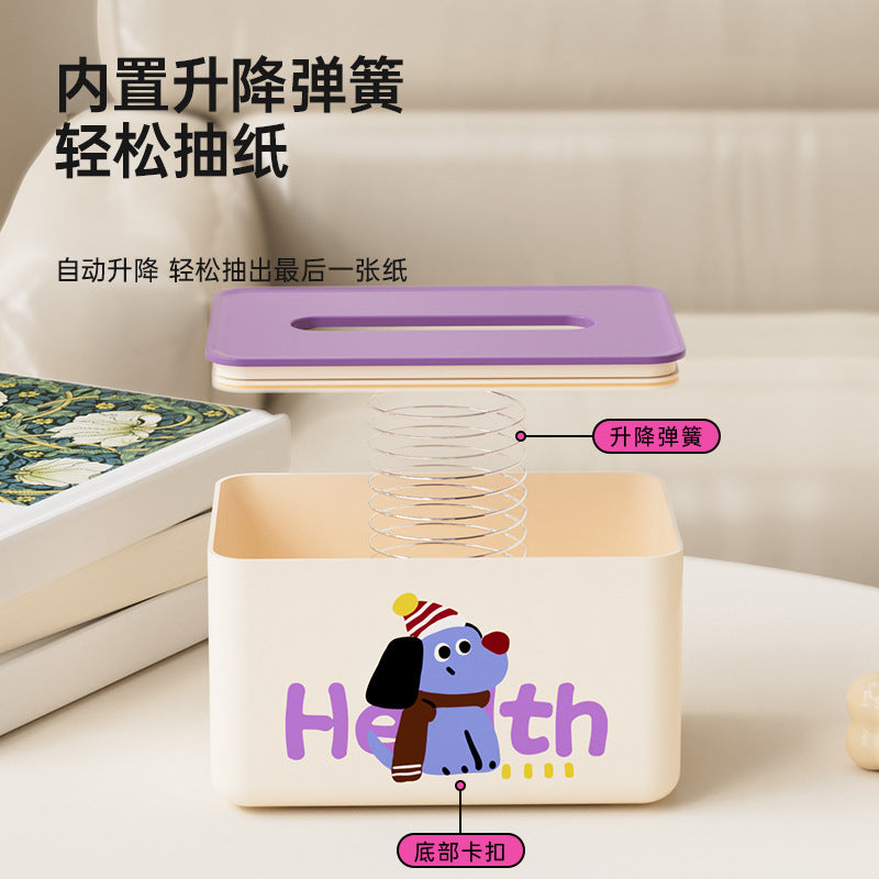 Dopamine Tissue Box, Living Room Tissue Box, Wholesale Household Coffee Table High-Value Decorative Piece, Plastic Napkin Storage Box