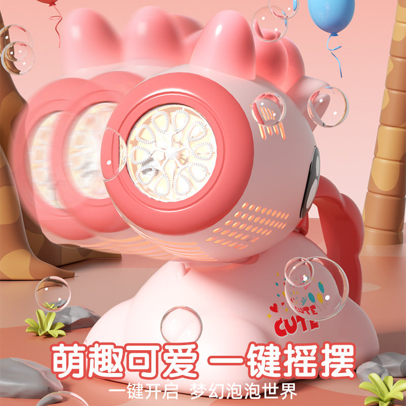 New net red shaking head unicorn automatic bubble machine children's hand-held bubble gun stick toy stall wholesale