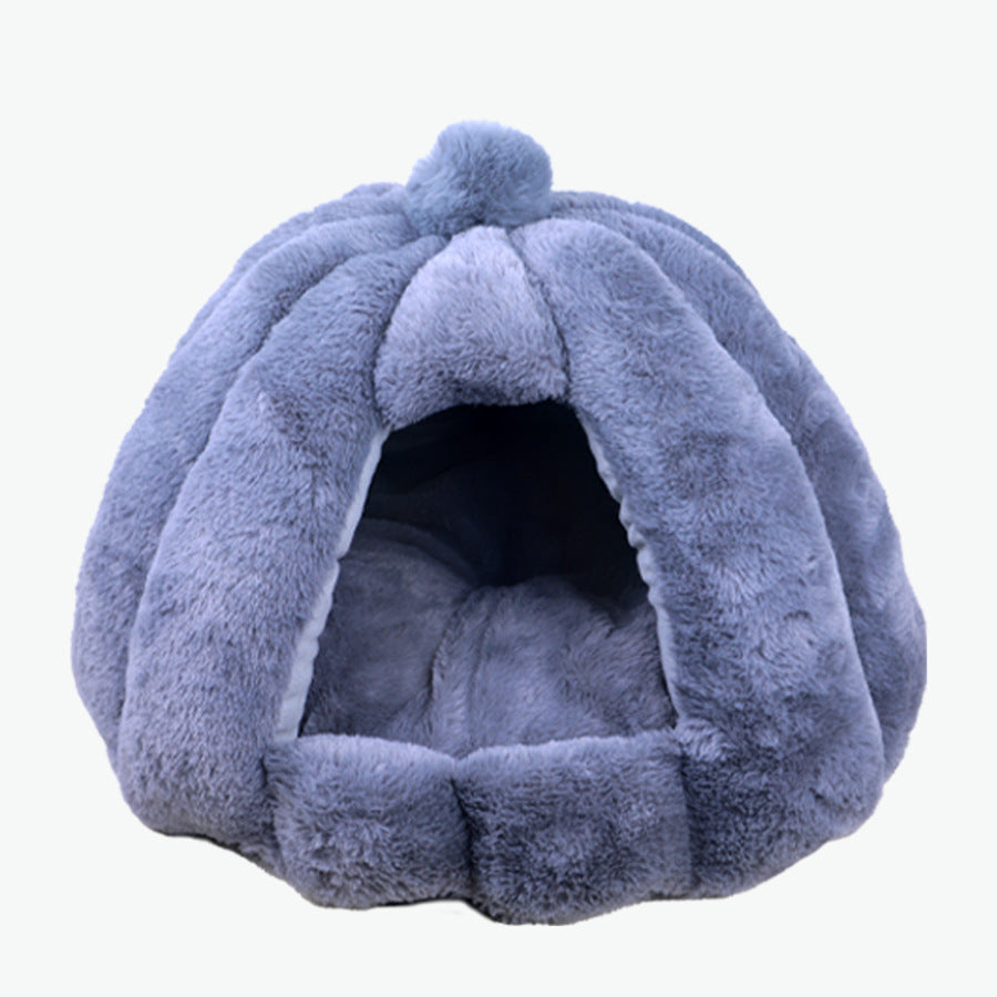 Winter warm cat kennel rabbit velvet kennel small dog kennel closed winter yurt plush pet kennel kennel