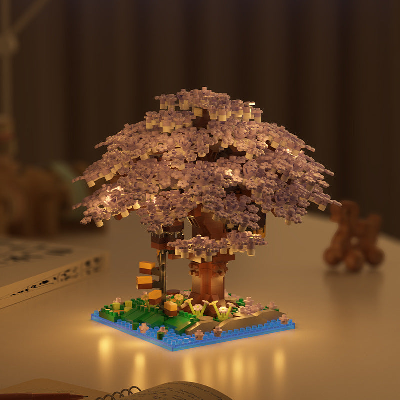 Cherry Blossom Tree Jihui M2109 Building Blocks Assembled Children's Toys Educational Boys and Girls Valentine's Day Gift Cross-border