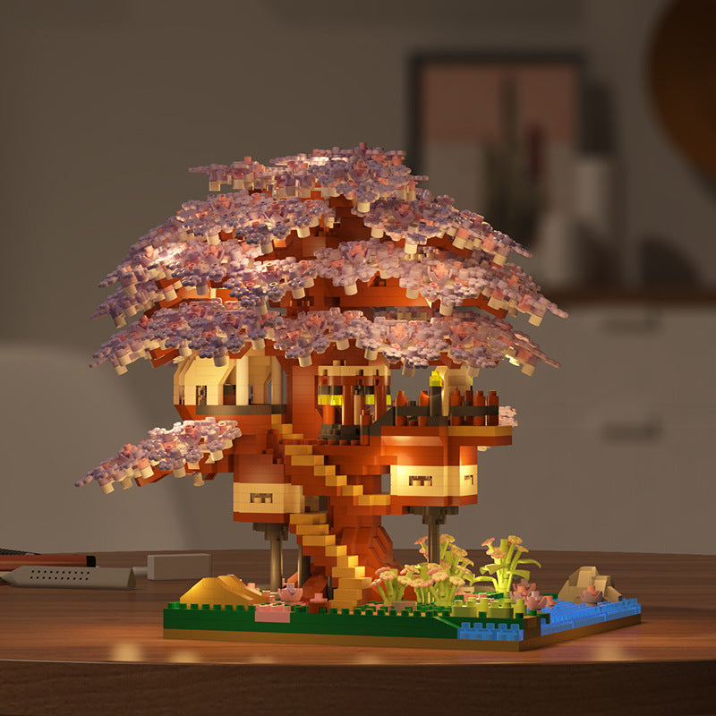 Cherry Blossom Tree Jihui M2109 Building Blocks Assembled Children's Toys Educational Boys and Girls Valentine's Day Gift Cross-border