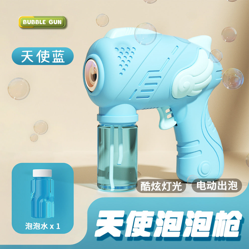 New net red shaking head unicorn automatic bubble machine children's hand-held bubble gun stick toy stall wholesale