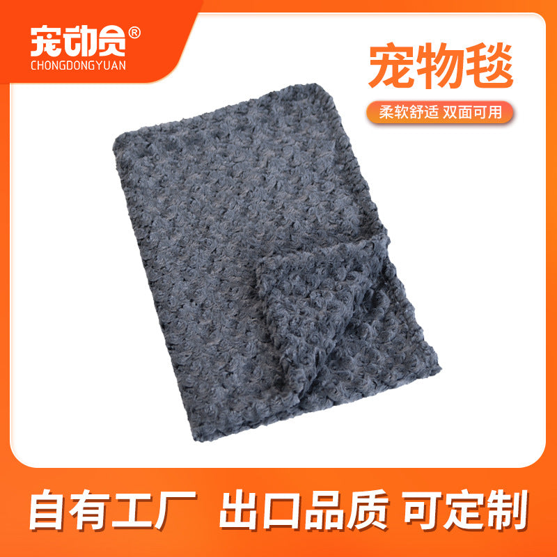 Brand Cross-Border Foreign Trade Pet Supplies Wholesale Cat Blanket to Prevent Colds, Universal Dog Blanket for All Seasons, Cold-Proof Quilt