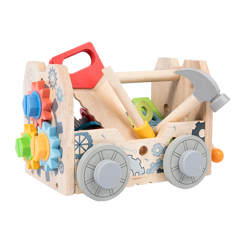 Muzhile children's three-in-one maintenance tool table simulation educational toy nut removal screw boys and girls