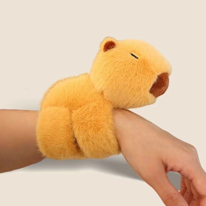 Cute pet capabala capybara snap ring bracelet plush toy doll doll gift grab machine baby