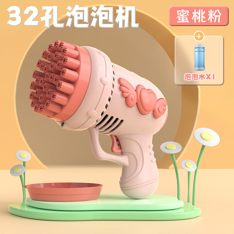 New net red shaking head unicorn automatic bubble machine children's hand-held bubble gun stick toy stall wholesale