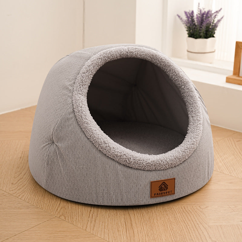 Cat Nest Winter Thickened Cat Sleeping Nest Semi-Enclosed Winter Warm and Safe Cat Nest Pet Nest Cross-Border