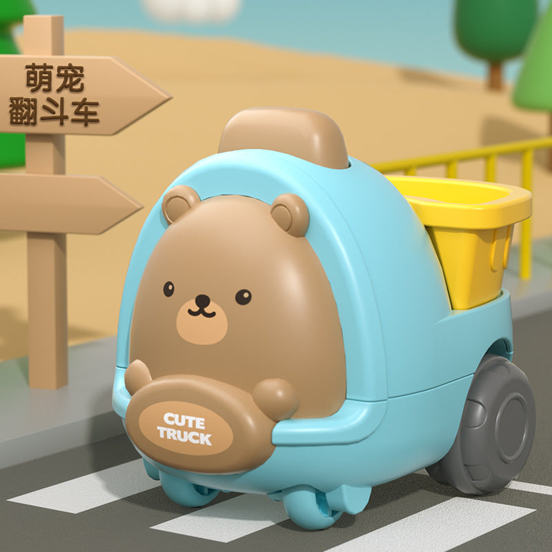 Explosions of children's toys cartoon tiger cute pet inertia force ejection toy car hot supply wholesale generation