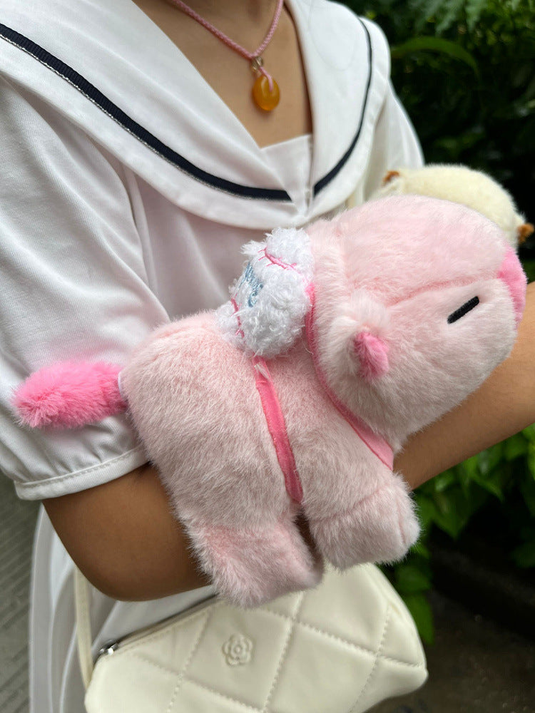 Cute pet capabala capybara snap ring bracelet plush toy doll doll gift grab machine baby
