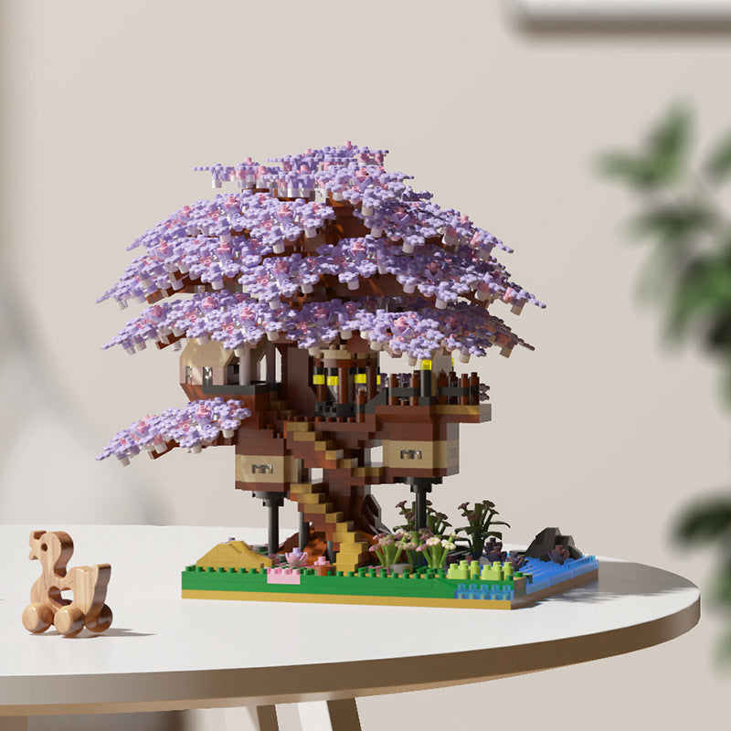Cherry Blossom Tree Jihui M2109 Building Blocks Assembled Children's Toys Educational Boys and Girls Valentine's Day Gift Cross-border