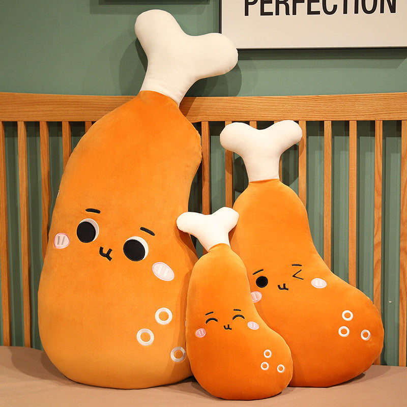 Creative Expression Chicken Leg Pillow Plush Toy Doll Bed Pillow Cushion Children's Doll Funny Gift Stress Relief