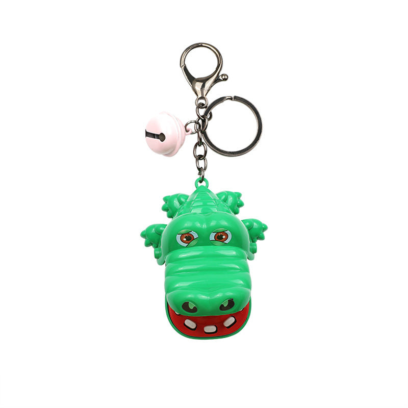 Creative crocodile bite toy keychain trick cartoon schoolbag pendant exquisite children's personality small toys wholesale