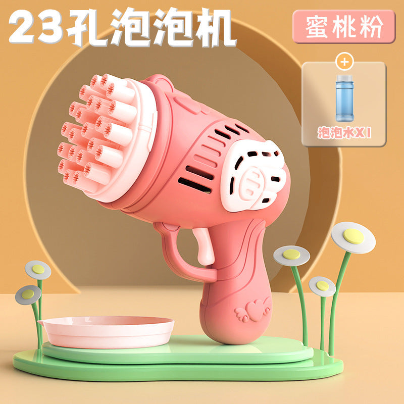 New net red shaking head unicorn automatic bubble machine children's hand-held bubble gun stick toy stall wholesale