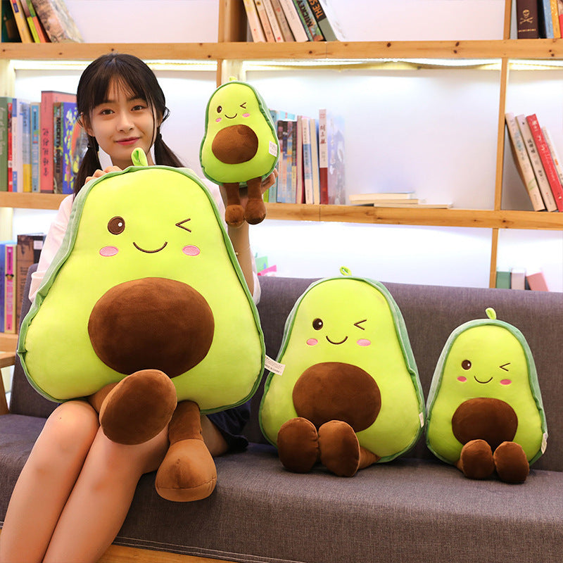 Down Cotton Avocado Doll Pillow Soft Stuffed Toy Sleeping Pillow Children Girls Birthday Gift Large Rag Doll