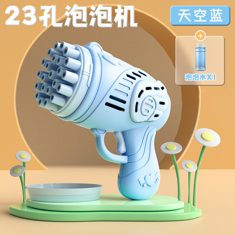 New net red shaking head unicorn automatic bubble machine children's hand-held bubble gun stick toy stall wholesale