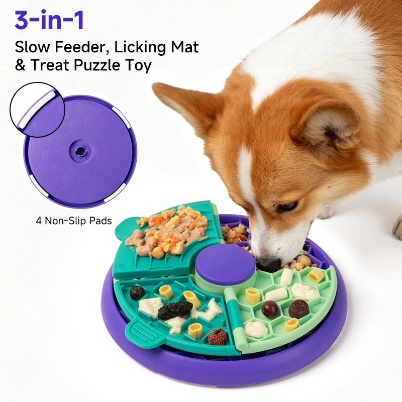 Multi-Layer Pet Slow Feeder Bowl Anti-Choke Licking Mat Puzzle